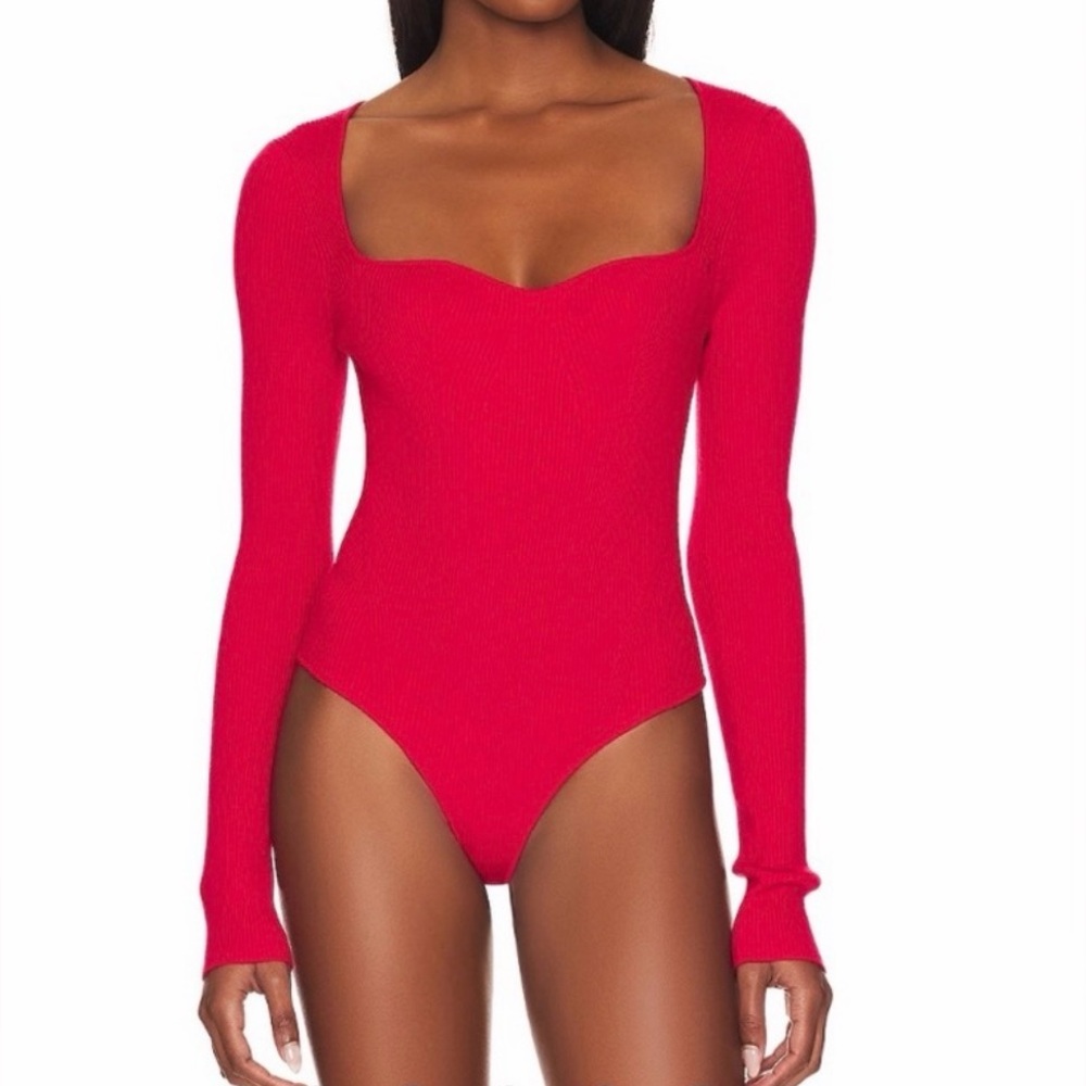 ONE GREY DAY X Seville Bodysuit in Red Size M